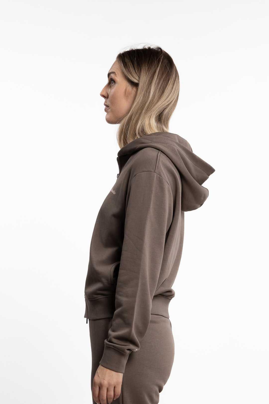 W. Regular Light Zip Hoodie-Taupe