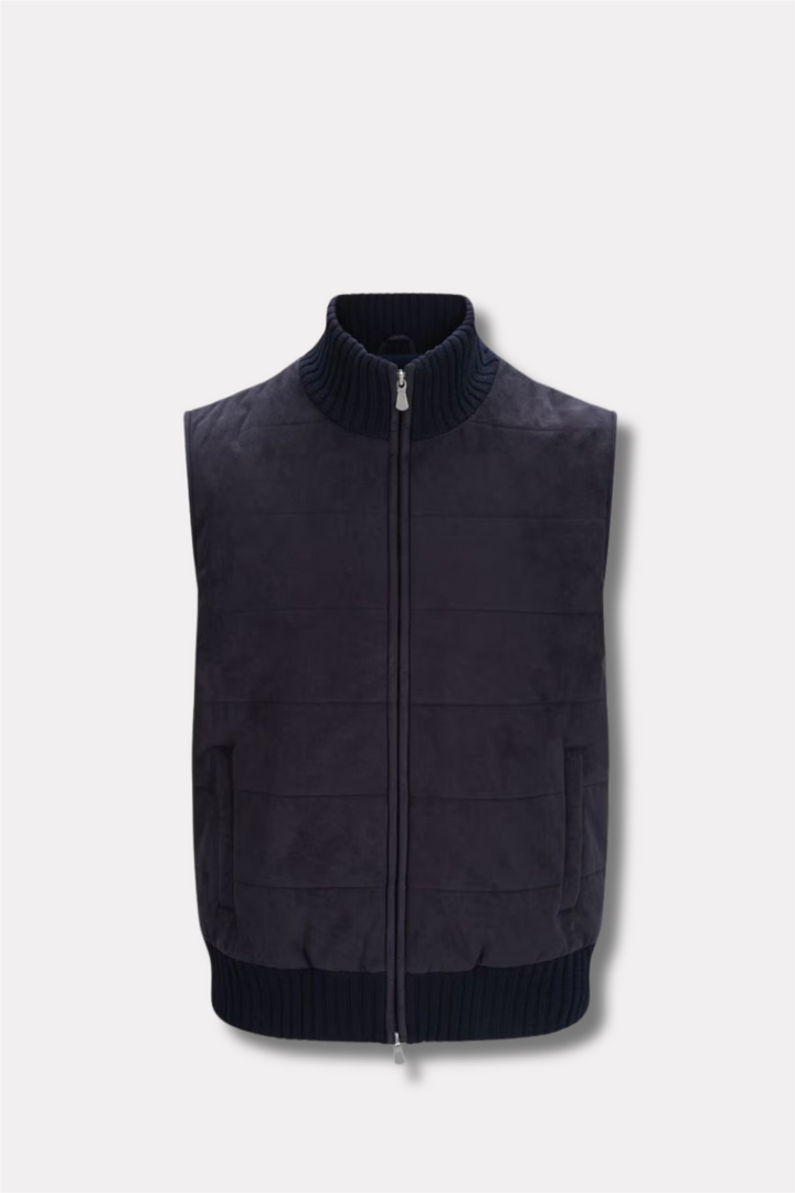 Alcantara Eco-Padded Vest Navy