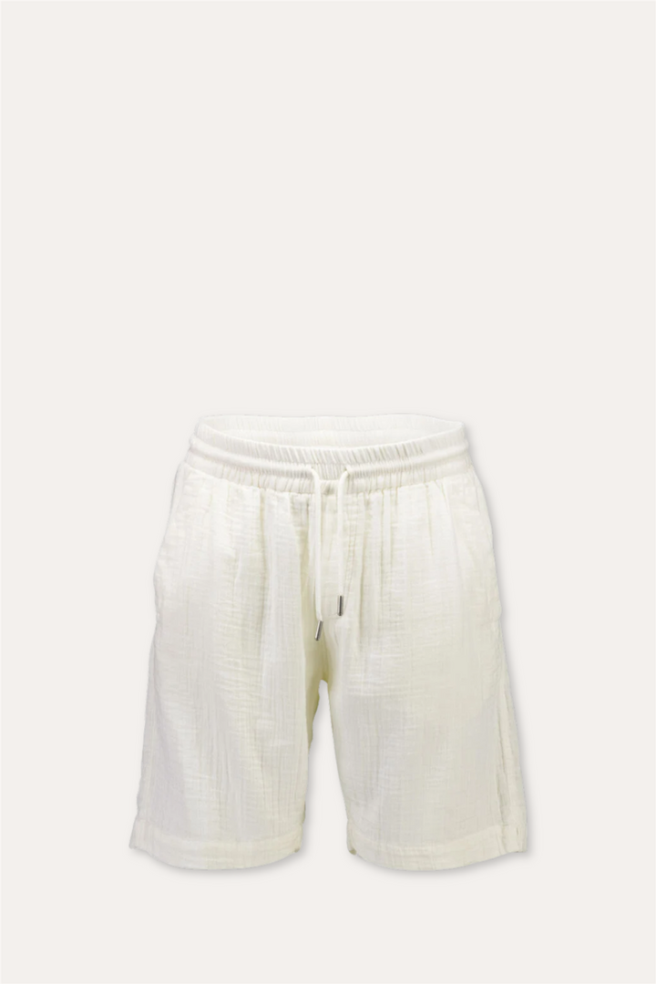 Cotton Muslin Shorts Off White