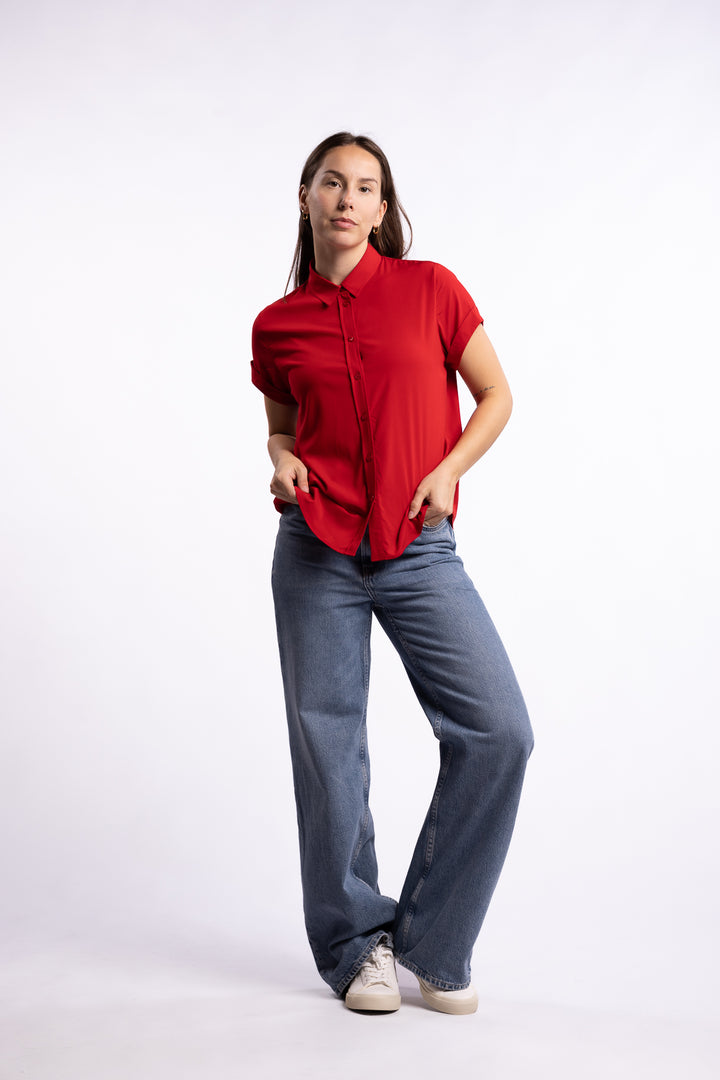 Majan SS Shirt 9942 - Haute Red