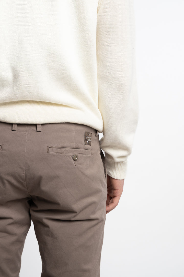 Bobby Slim Fit Stretch Cotton Bull Chinos Elephant Grey