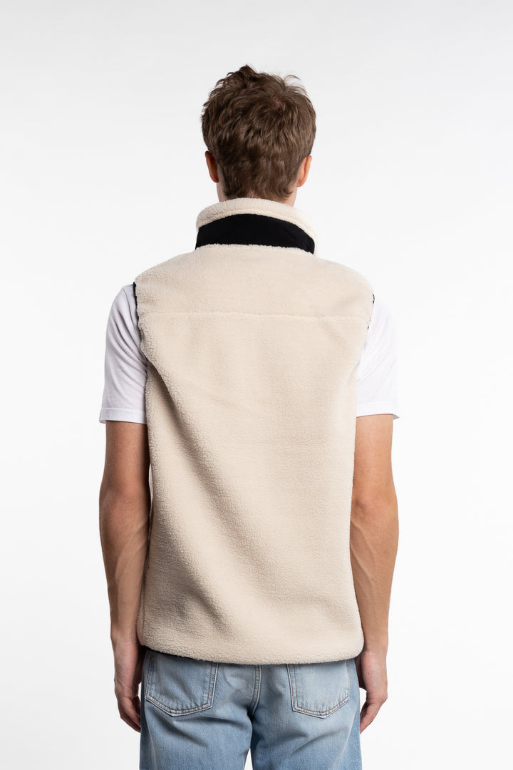 Bowman Pile Zip Vest Ivory