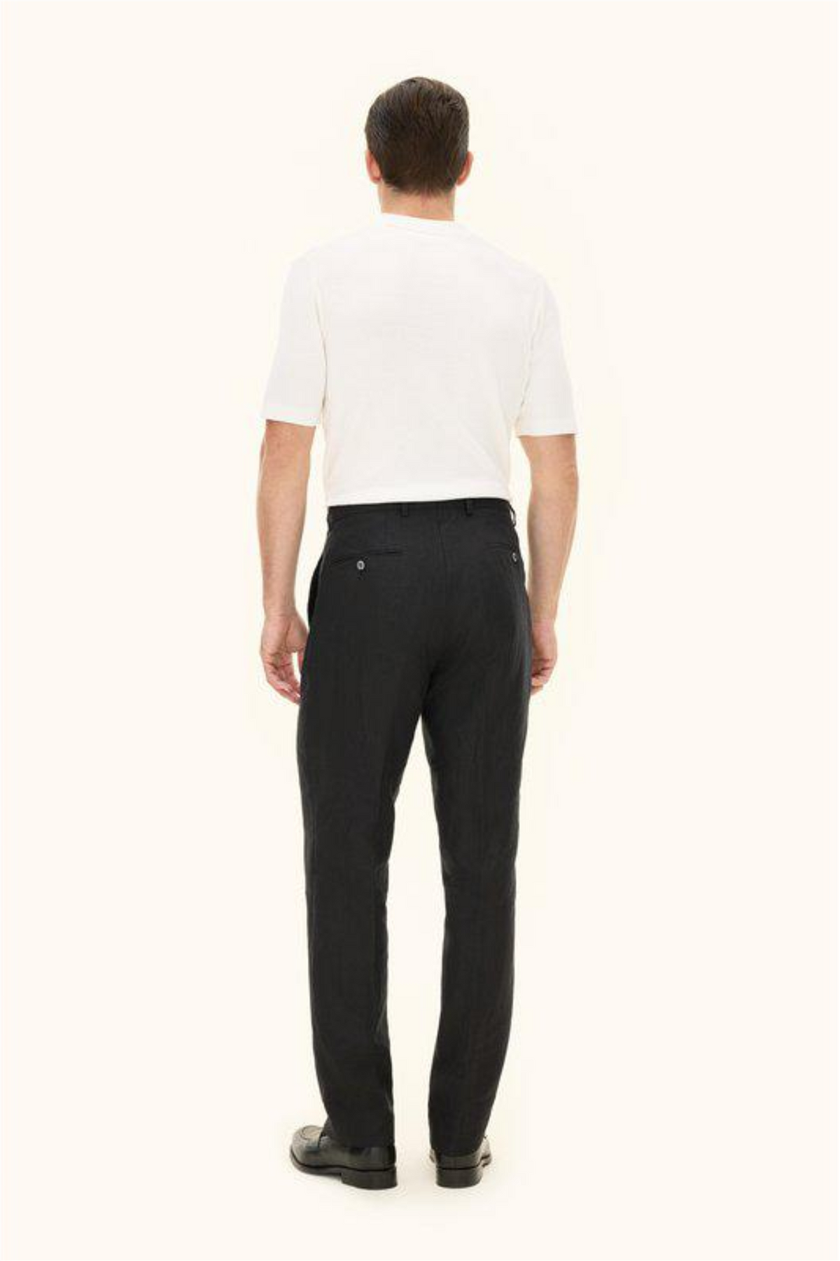Del S Linen Trousers Black