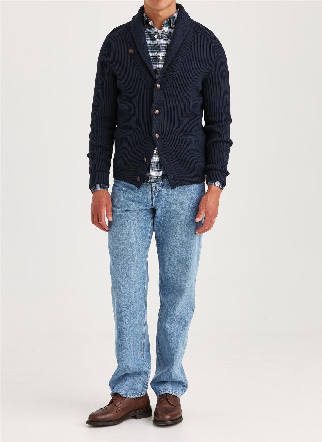 Brayden Shawl Cardigan Navy