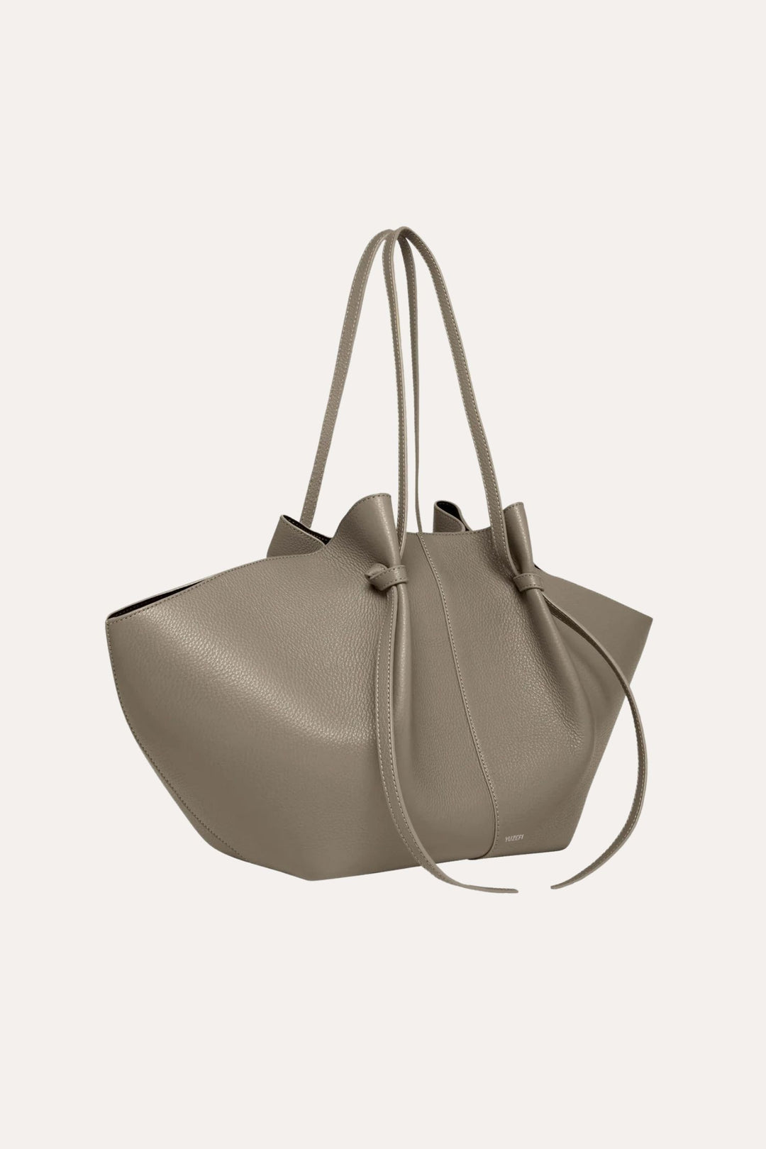 Large Mochi- Taupe Pebble Grained Leather