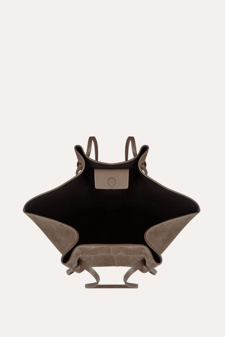 Large Mochi- Taupe Suede