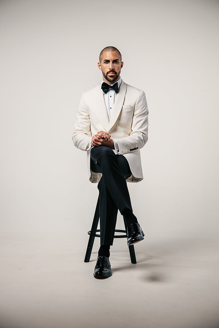 Figaro Tuxedo Blazer Off White