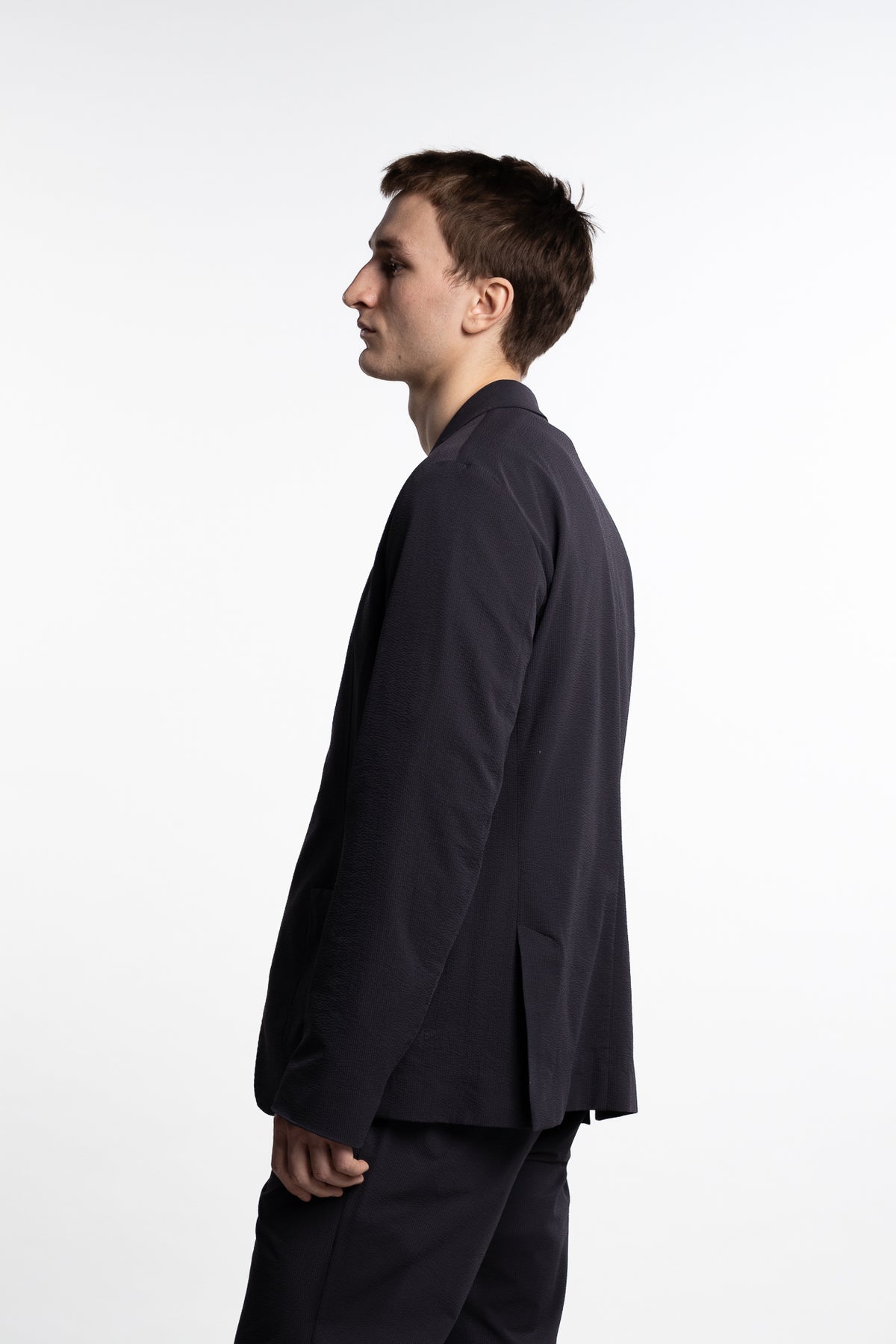 Seer-Crease Jacket Blue Navy