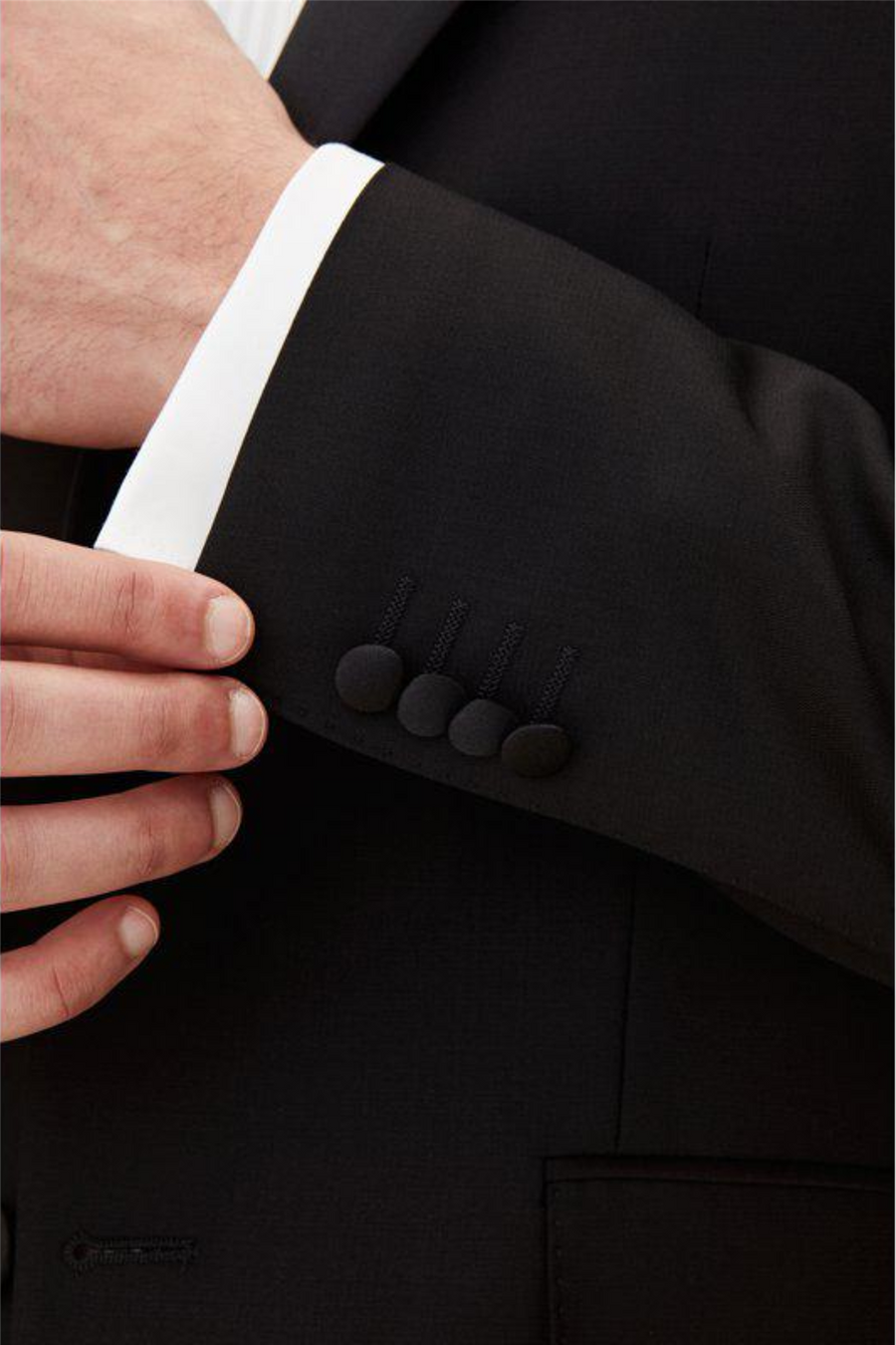 Elder Slim Fit Tuxedo Blazer Black