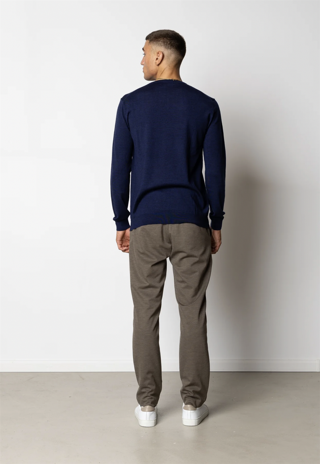 Alfredo Merino Wool Jumper Dark Navy