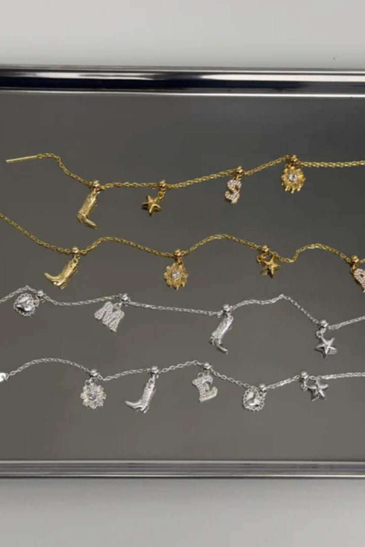 Charm bracelet gold -M/L