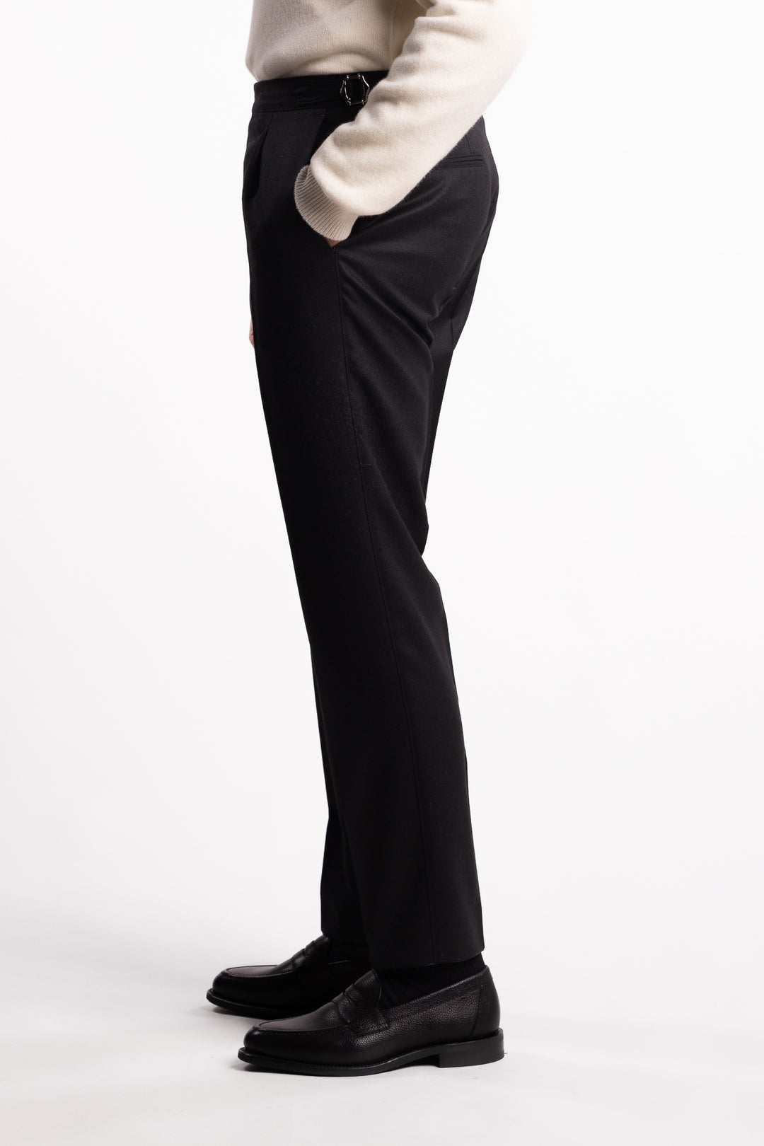 Prato Flanell Trousers Black