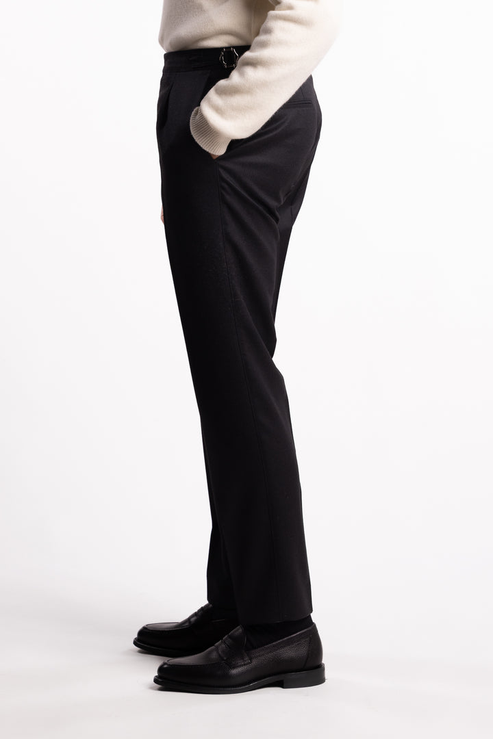 Prato Flanell Trousers Black