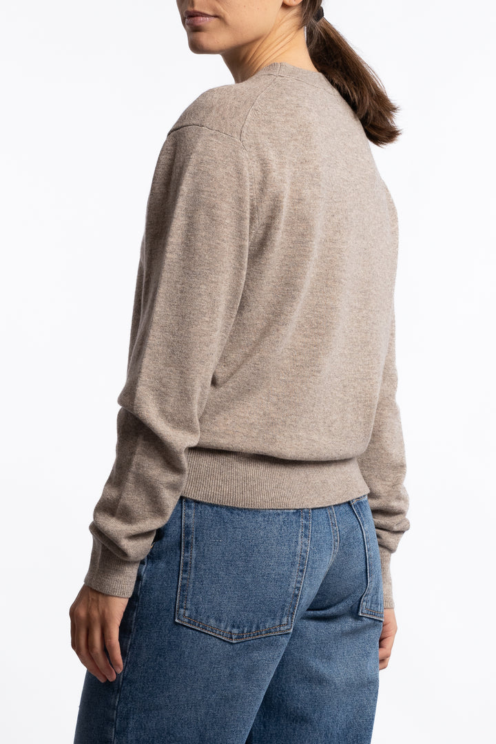 Crewneck Jumper Yak Wool- Oatmeal melange