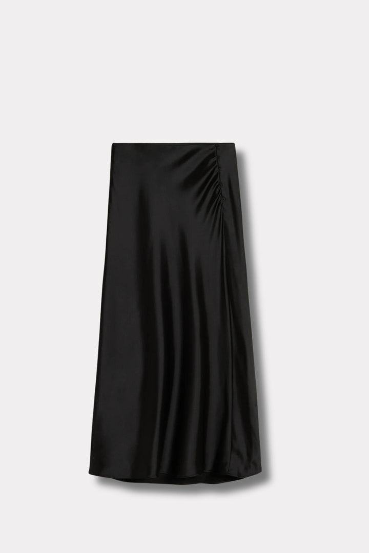 Emilia Button Skirt- Black