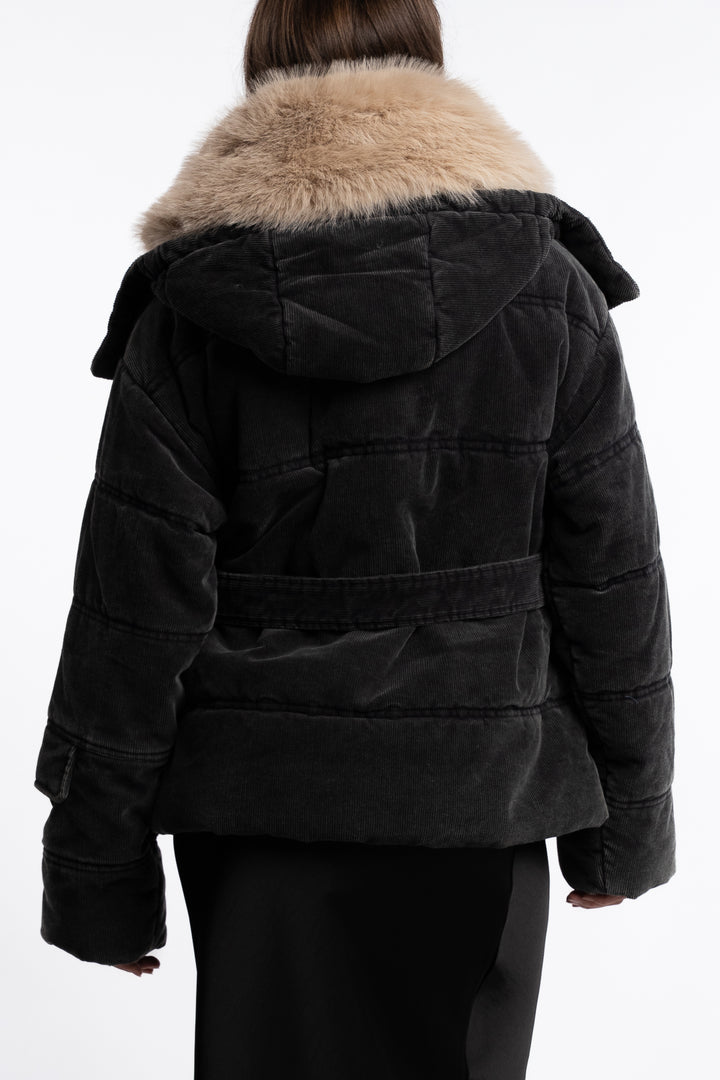 Steilia Corduroy Jacket - Black