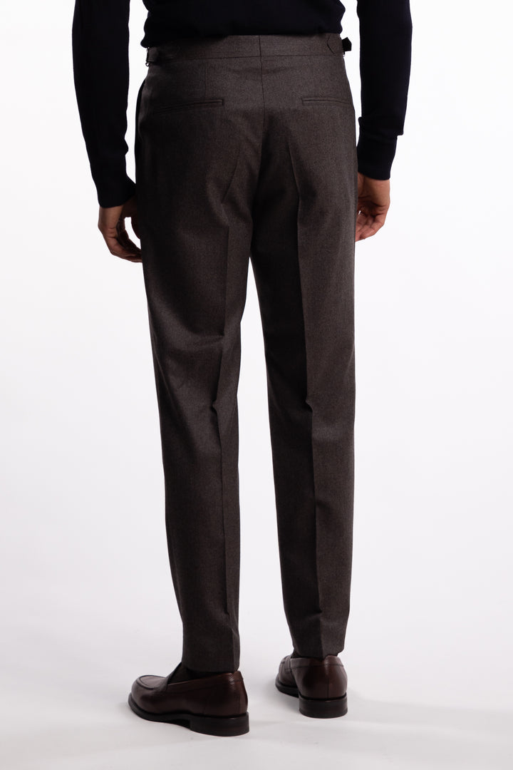 Prato Flannel Trousers Brown