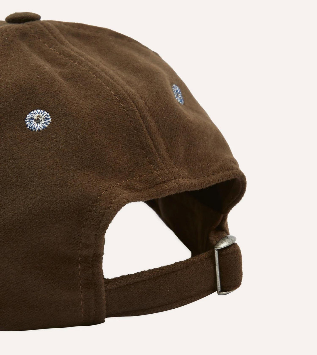 Horse Applique Moleskin Baseball Cap Brown