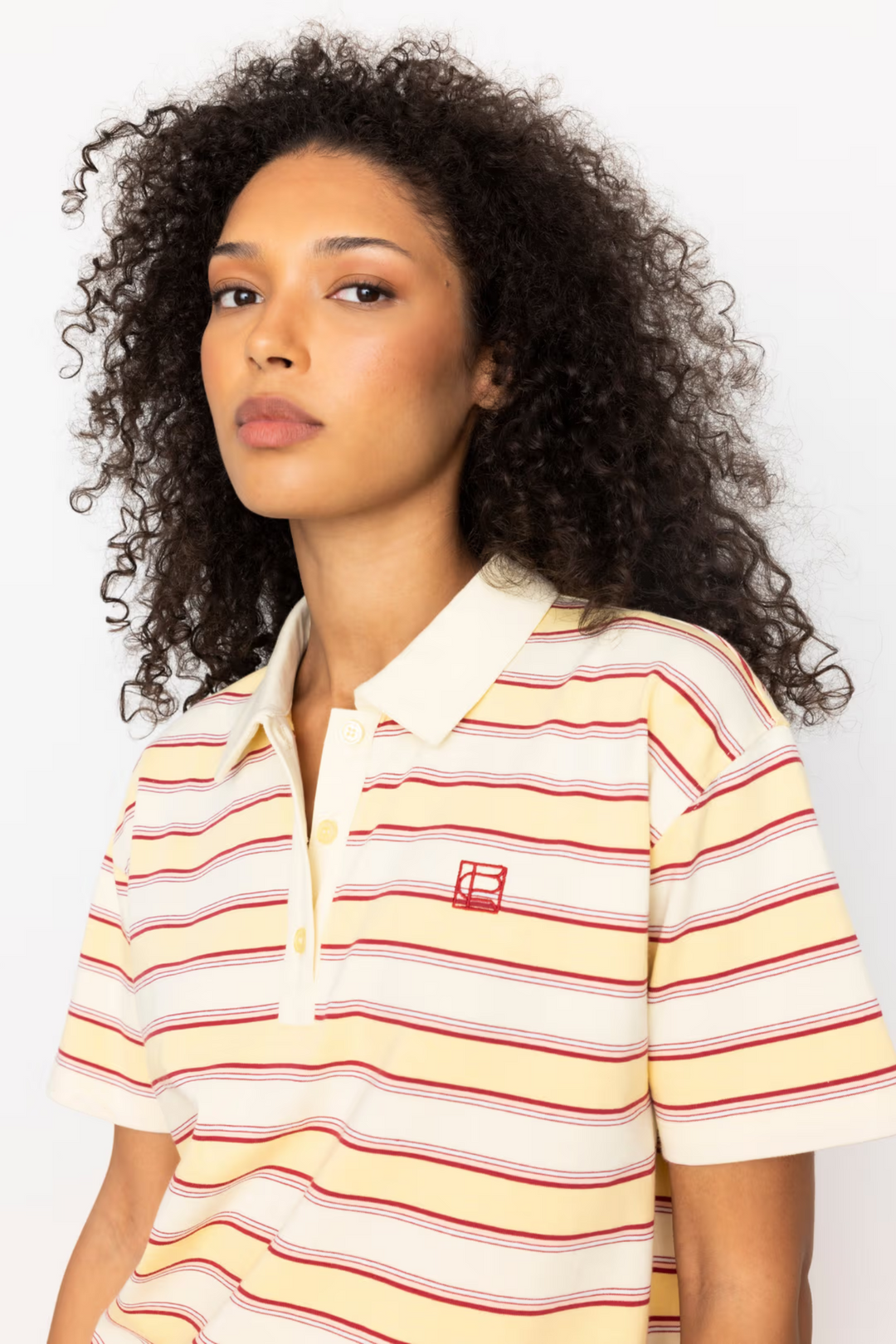 Evelyn Polo Tee - Sunny Stripe