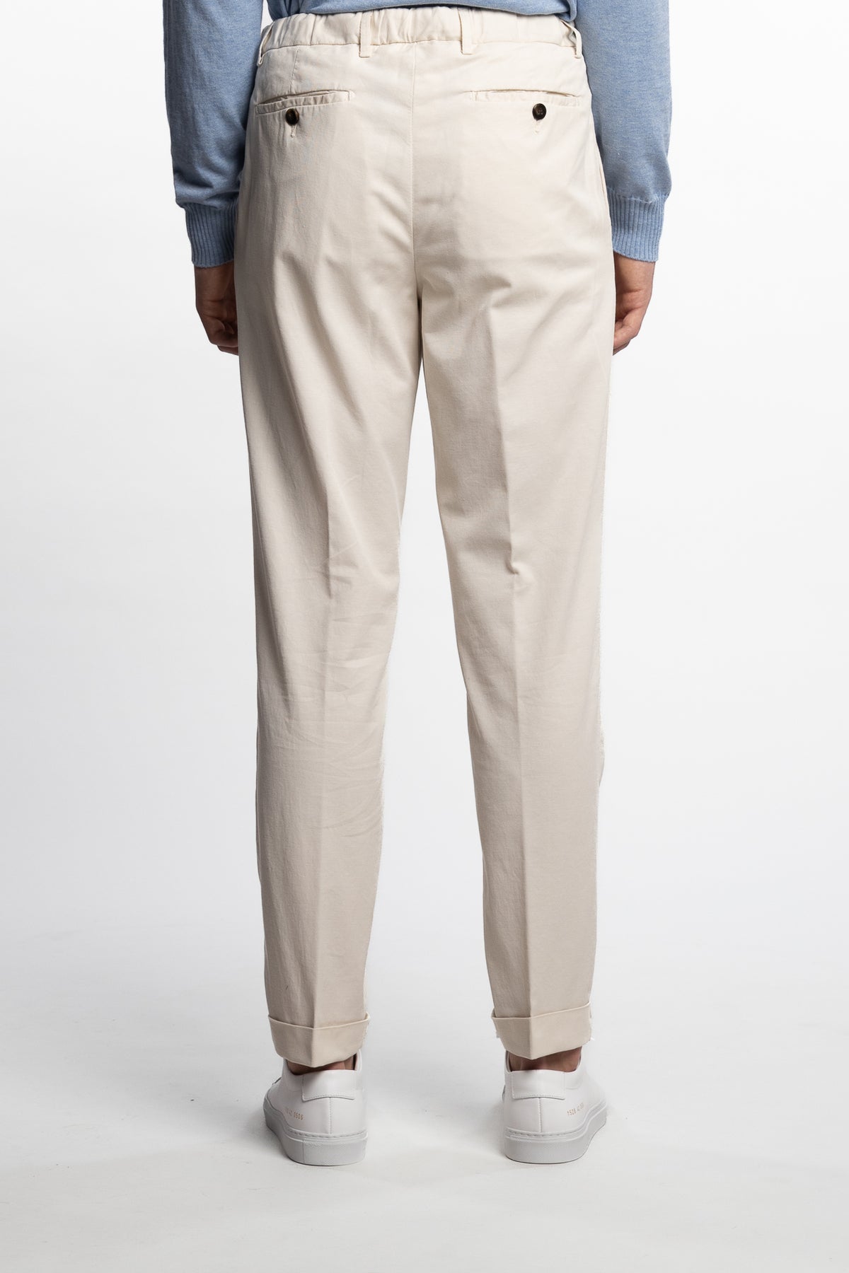 Capri Pleated Cotton/Linen Pant Beige
