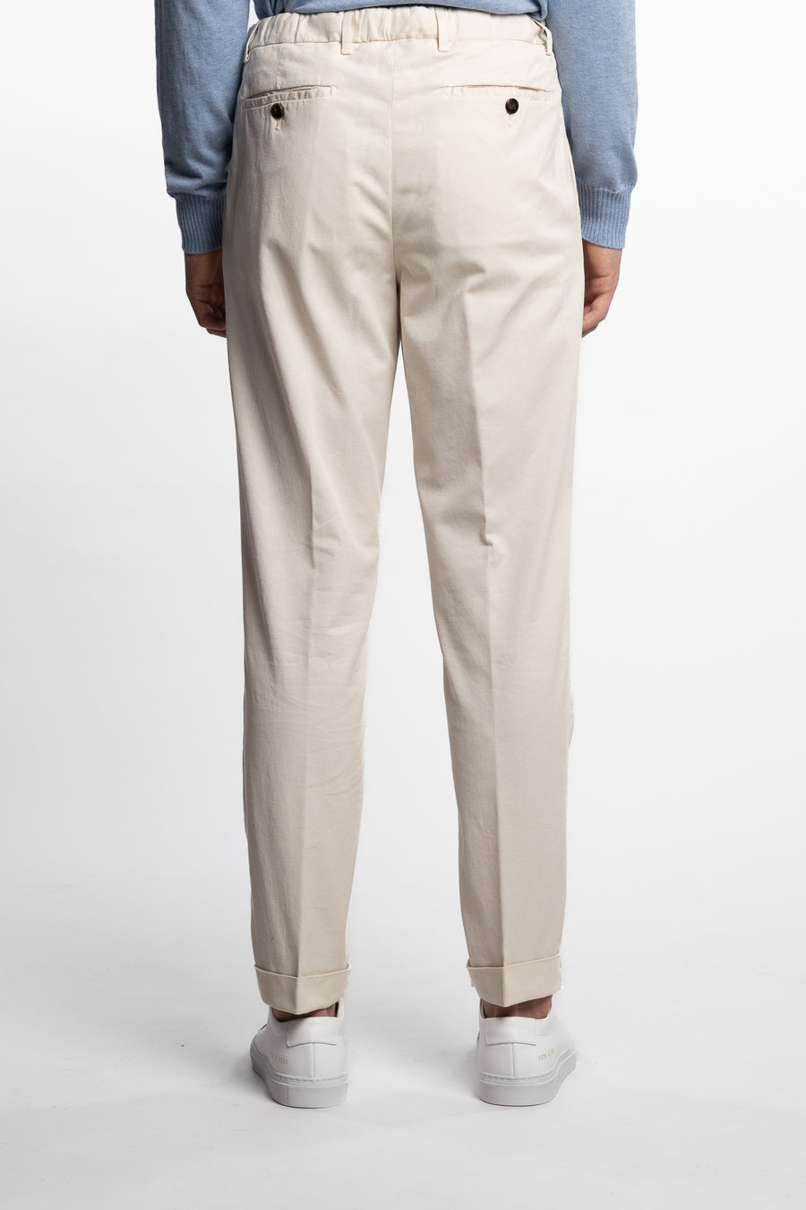 Capri Pleated Cotton/Linen Pant Beige