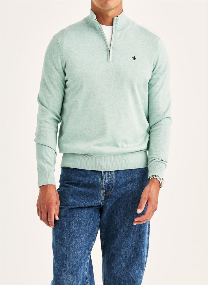 Riley Half Zip Green