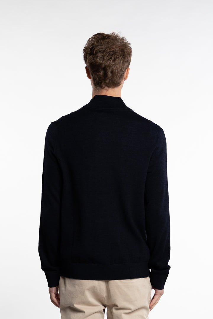 Merino Full-Zip Cardigan Navy