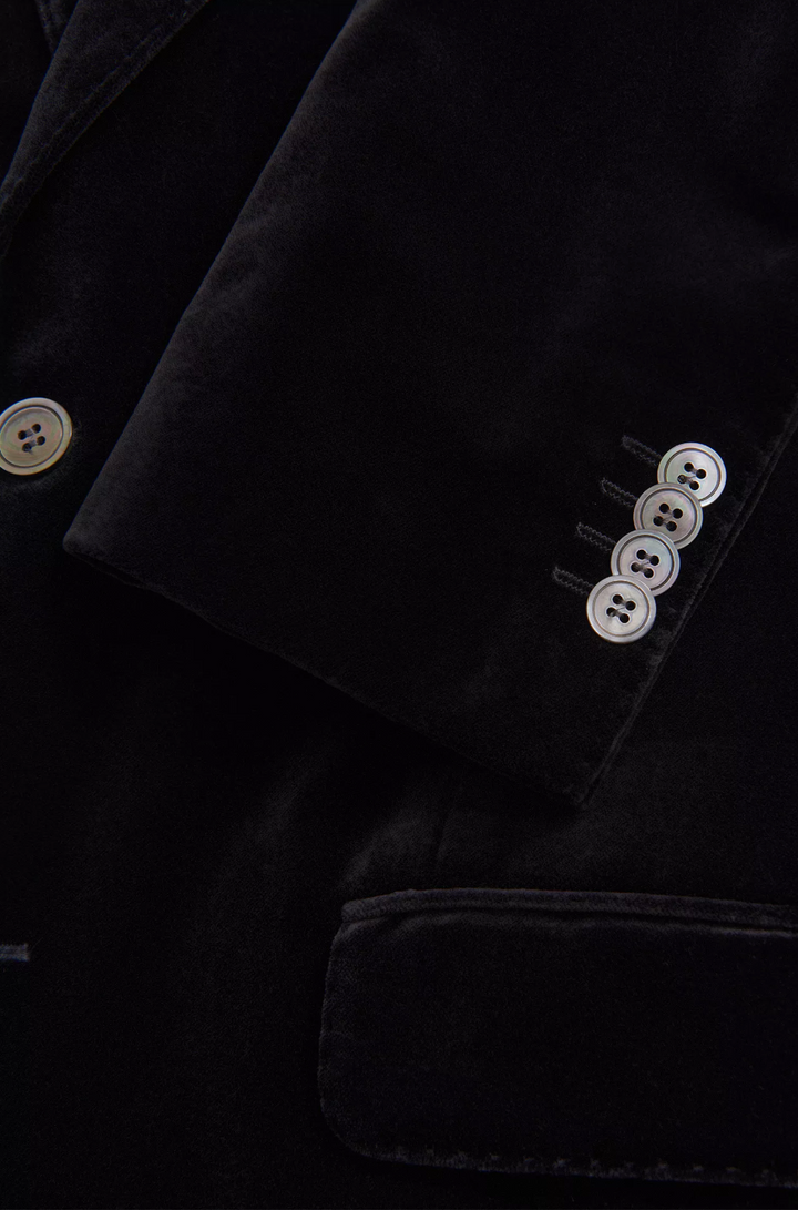 Fogerty Velour Blazer Black