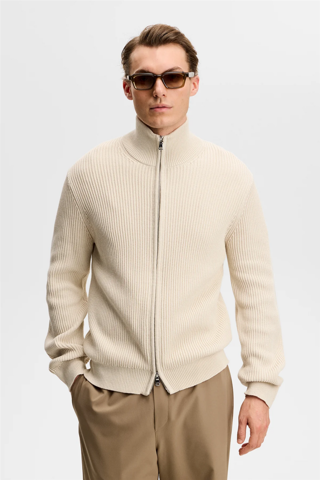 Alexis Full Zip Cardigan Moonbeam