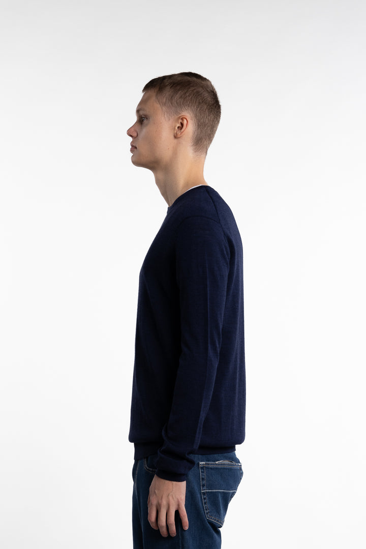 Alfredo Merino Wool Jumper Dark Navy