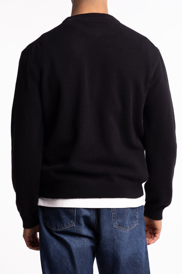 Merino Cashmere Crew Neck Black