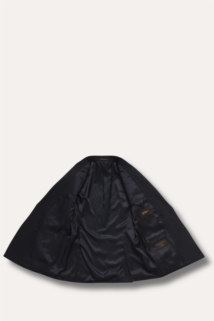 Farris Regular Fit Double Breasted Wool Blazer Dark Navy