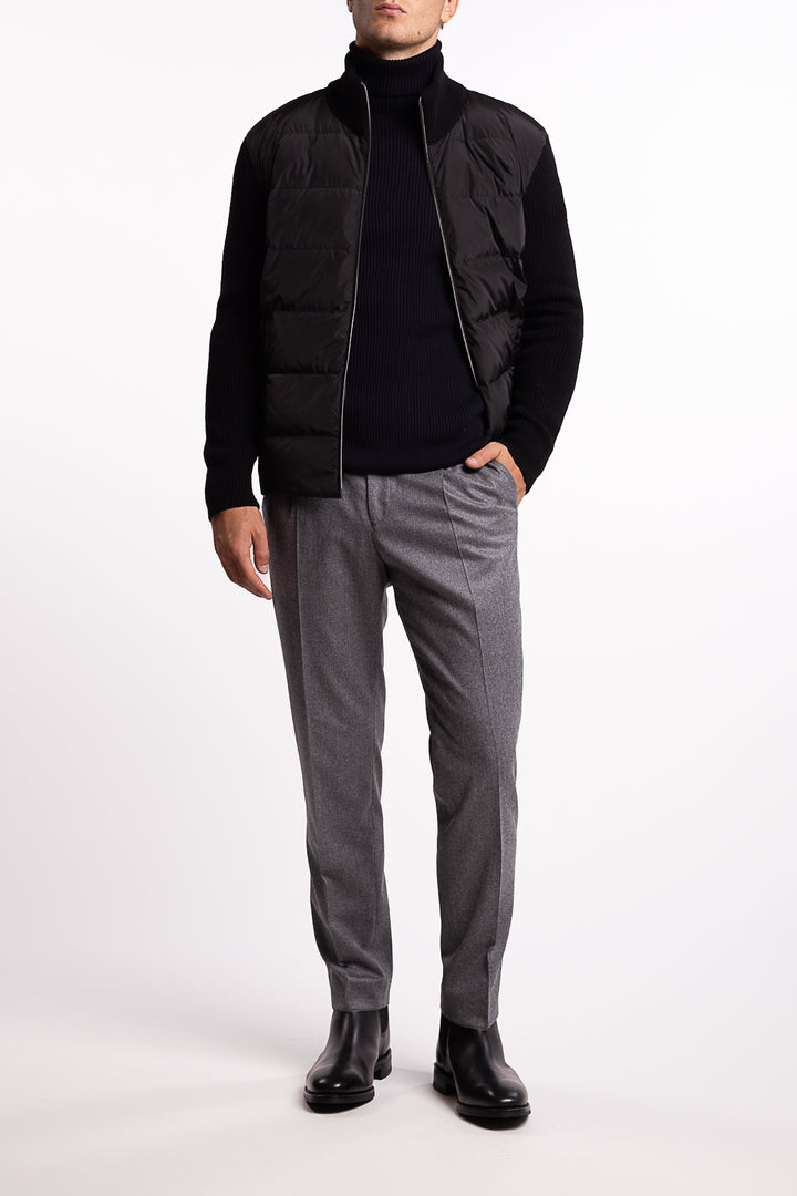 Knitted Hybrid Jacket Black