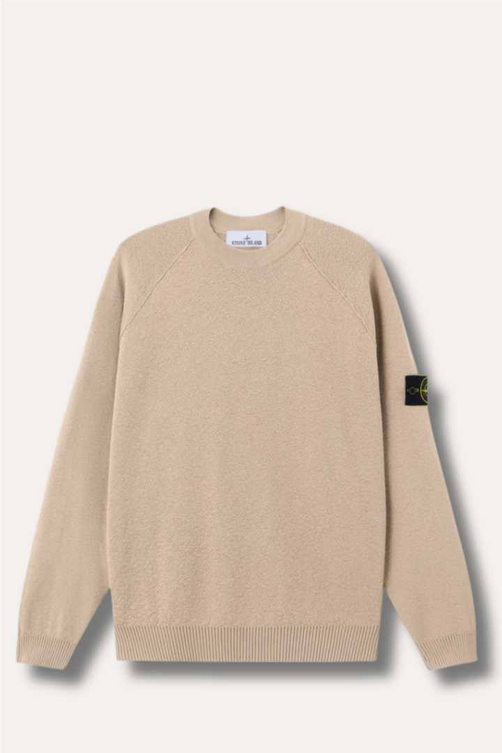 Loose-Fit Crewneck Jumper With Raglan Sleeves Desert