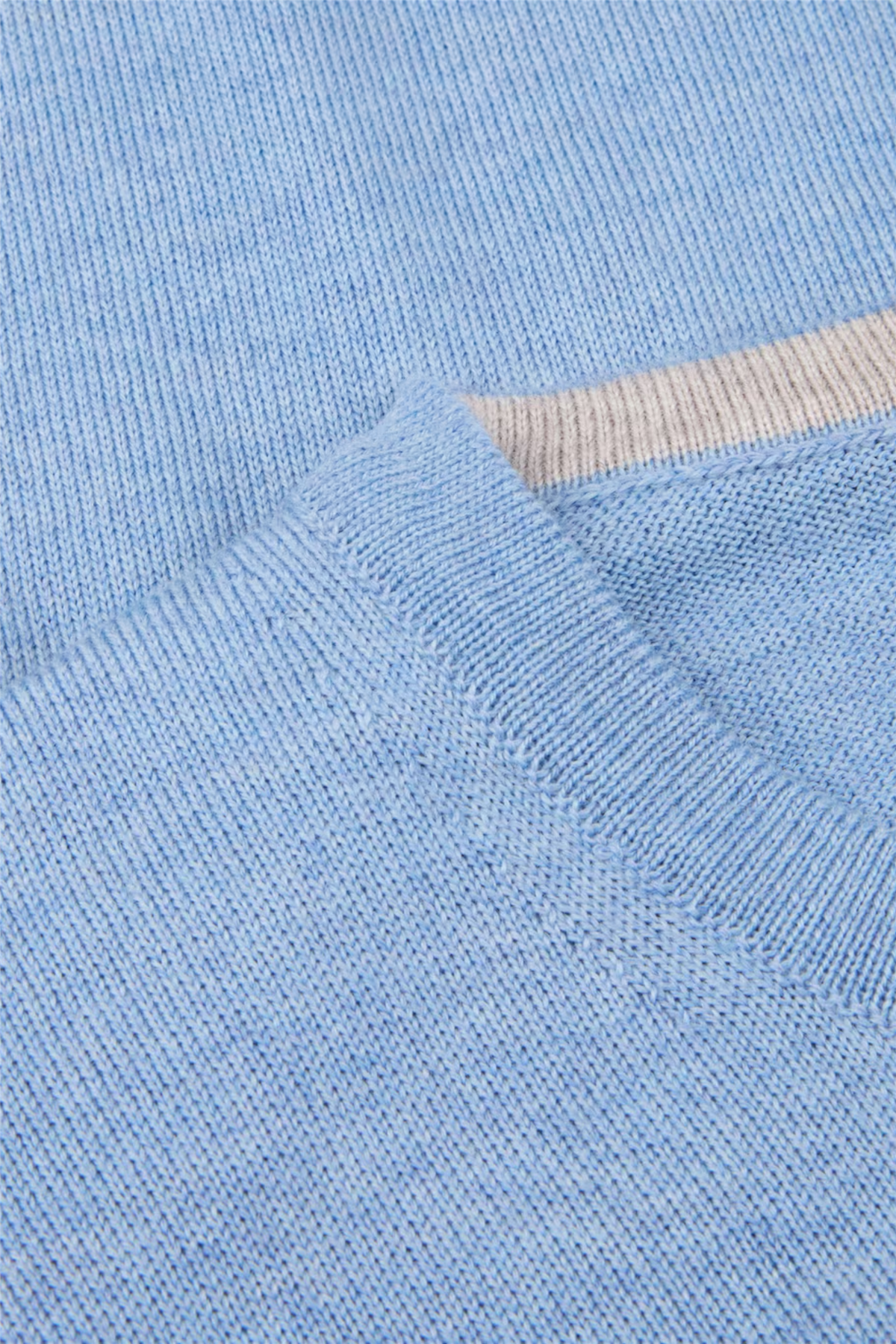 Merino Wool Crew Neck Elbow Patch Light Blue