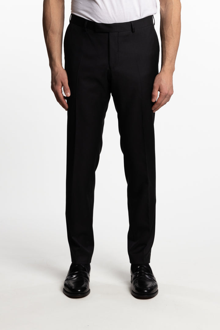 Palermo Slim Fit Wool Trousers Black