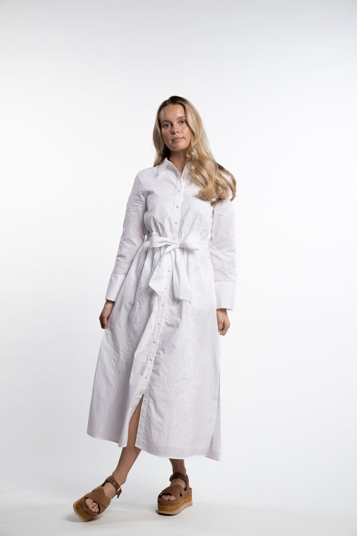 Rubina Embrodery Dress- White