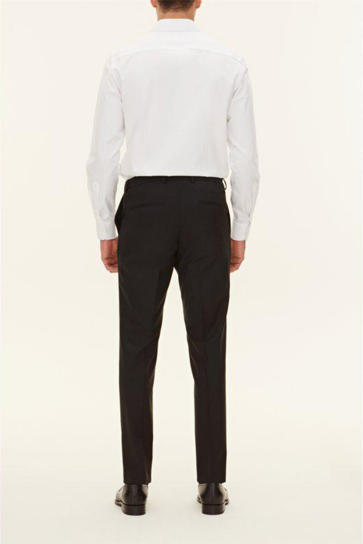 Denz Slim Fit Wool Trousers Black