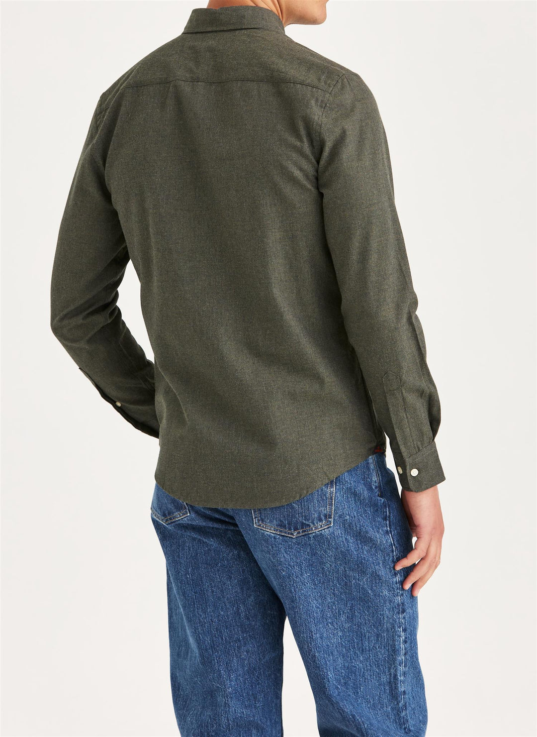 Watts Flannel Shirt Slim Fit Olive