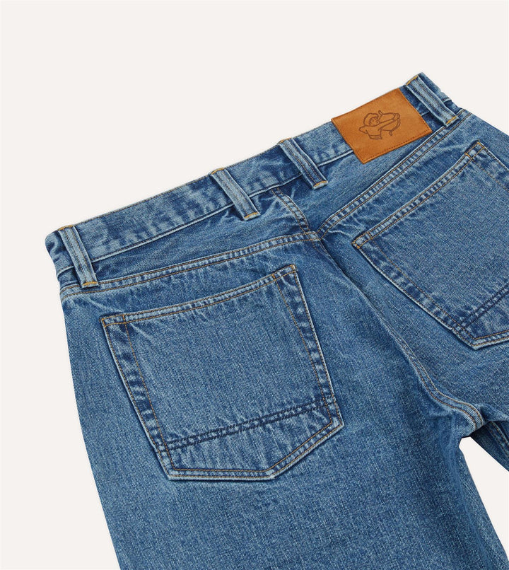 Natural Indigo 5-Pocket Short Stone Wash