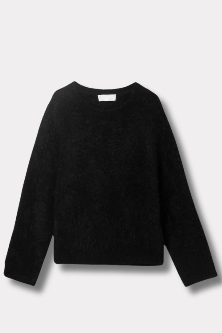 Mountain Oversized Furry Jumper- Jet Black