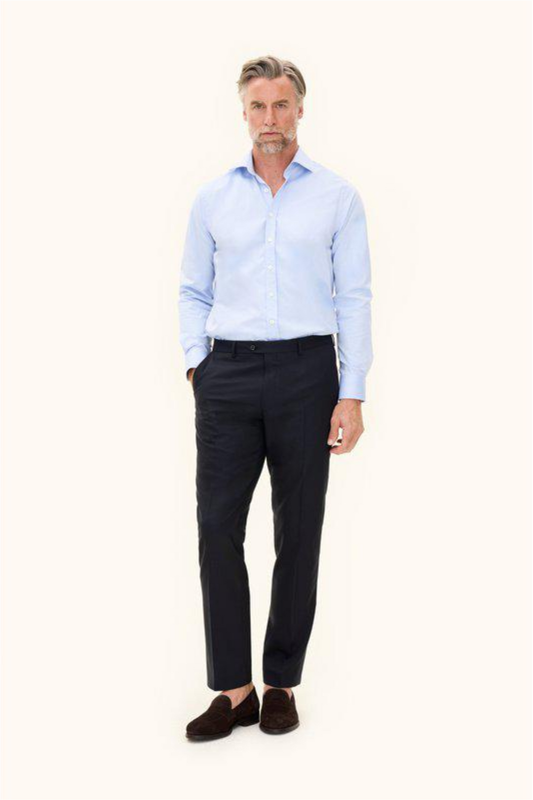 Dandy Regular Fit Wool Trousers Navy
