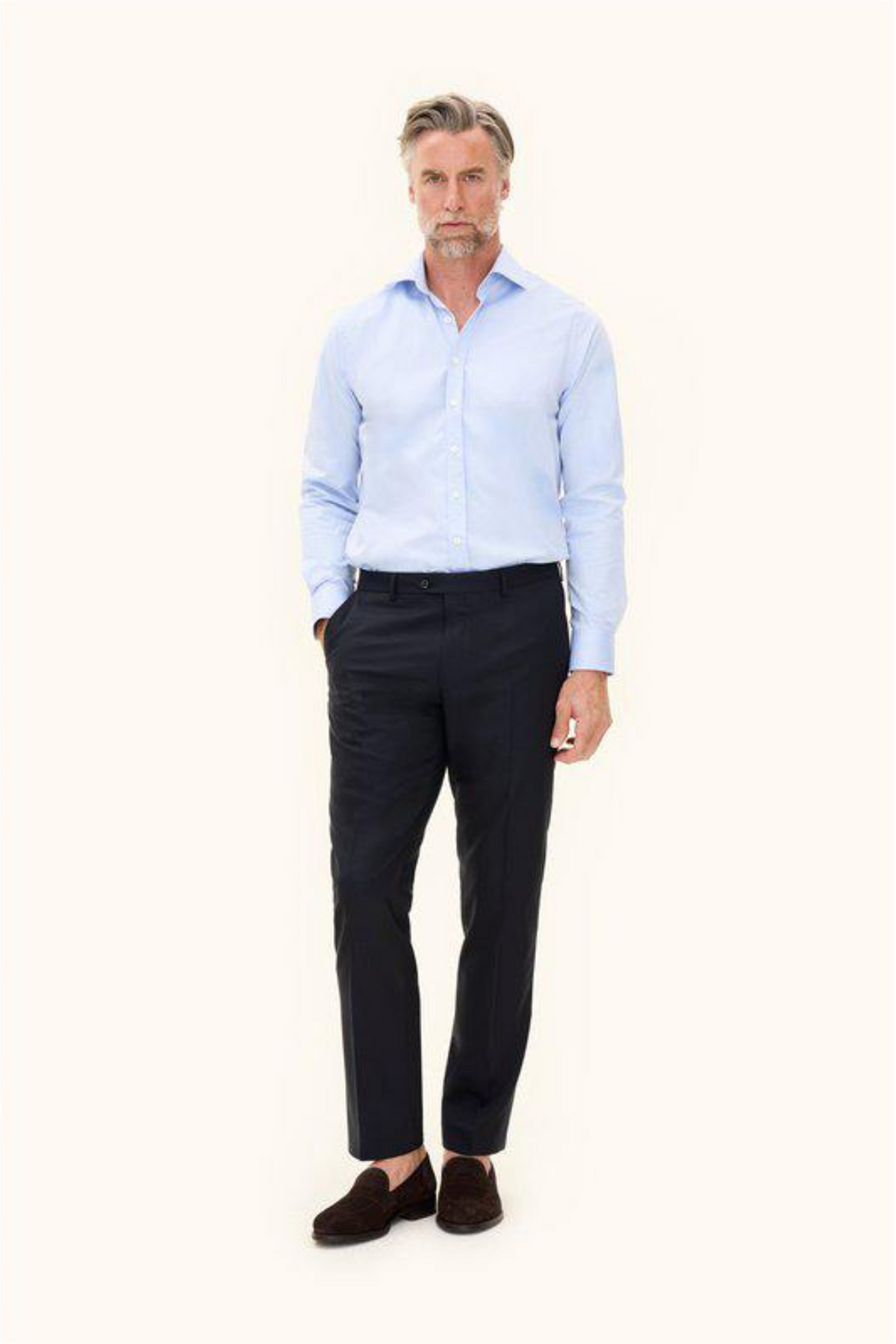 Dandy Regular Fit Wool Trousers Navy