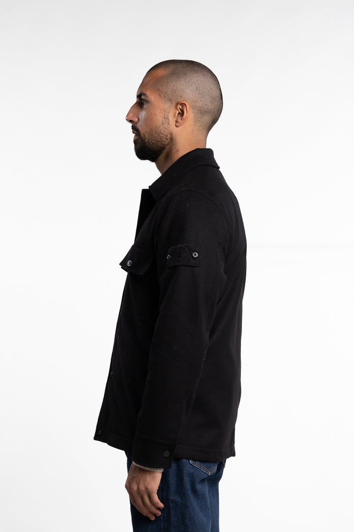 Ghost Wool/Nylon Overshirt Black