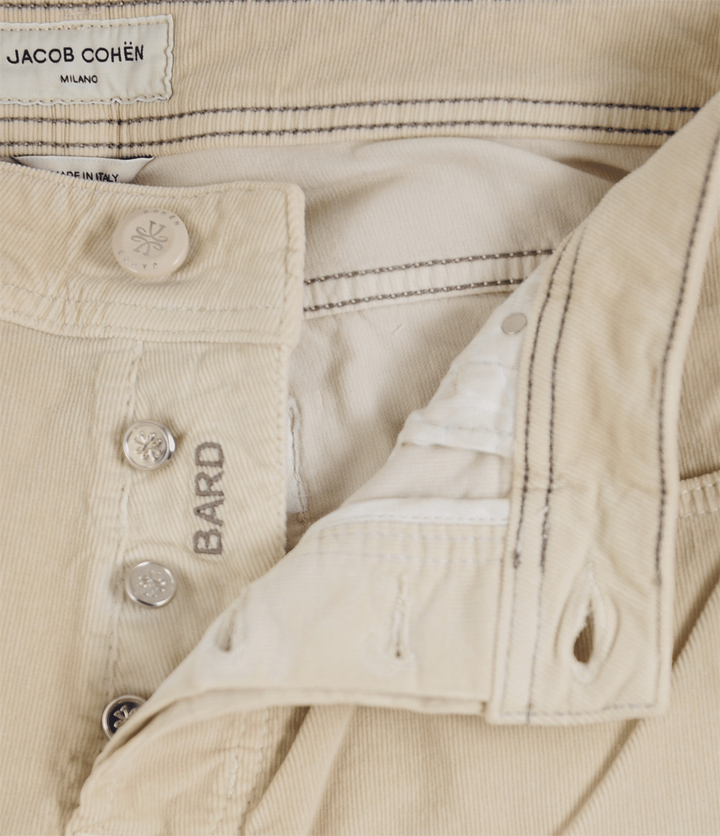 Bard Corduroy Slim Fit Trousers Off-White