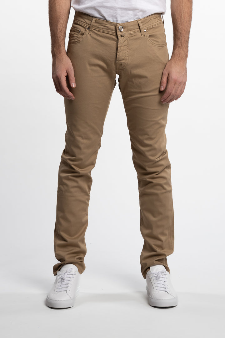 Nick Stretch Cotton Lyocell Twill Pants Beige