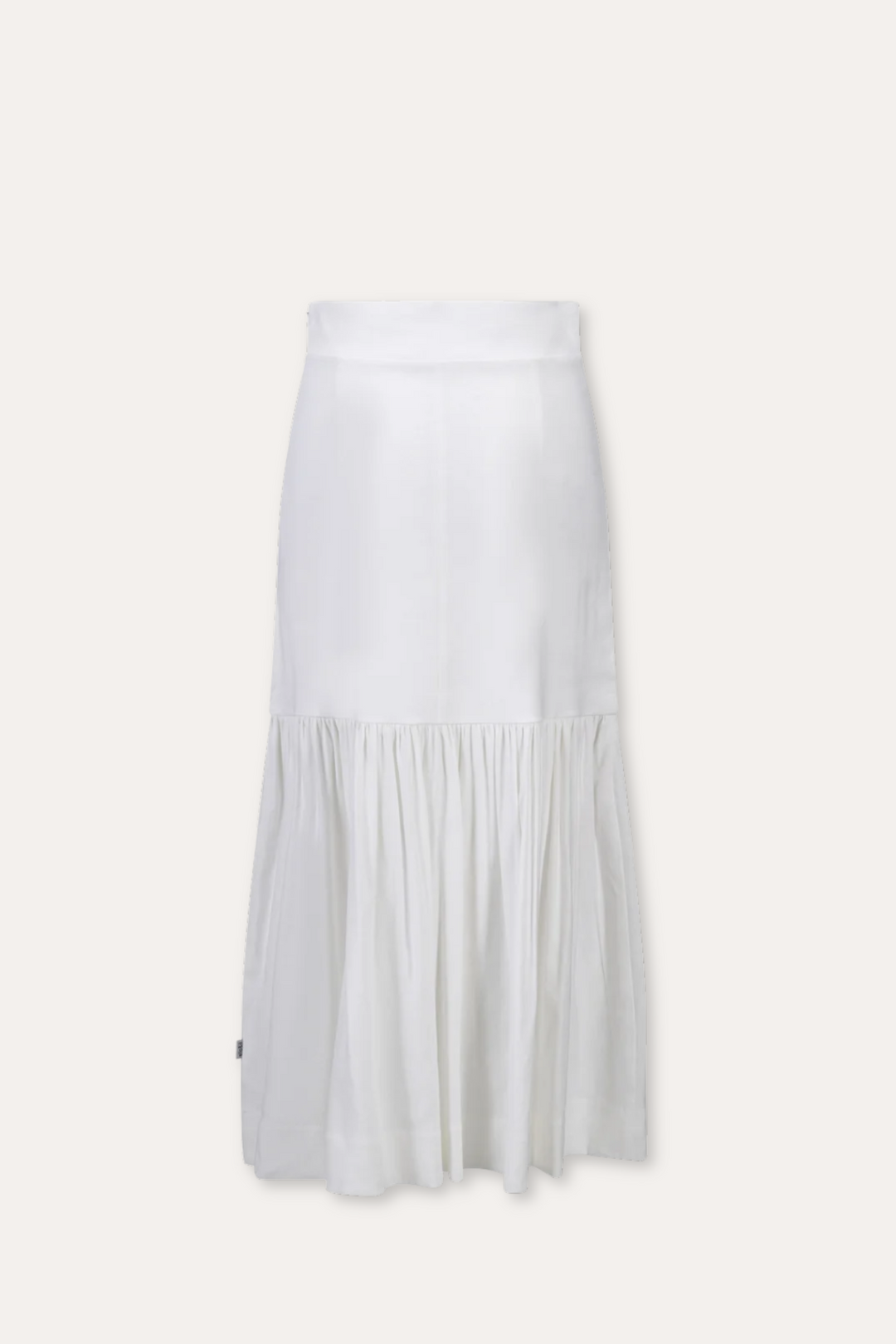 Lill Strech Linen Skirt White