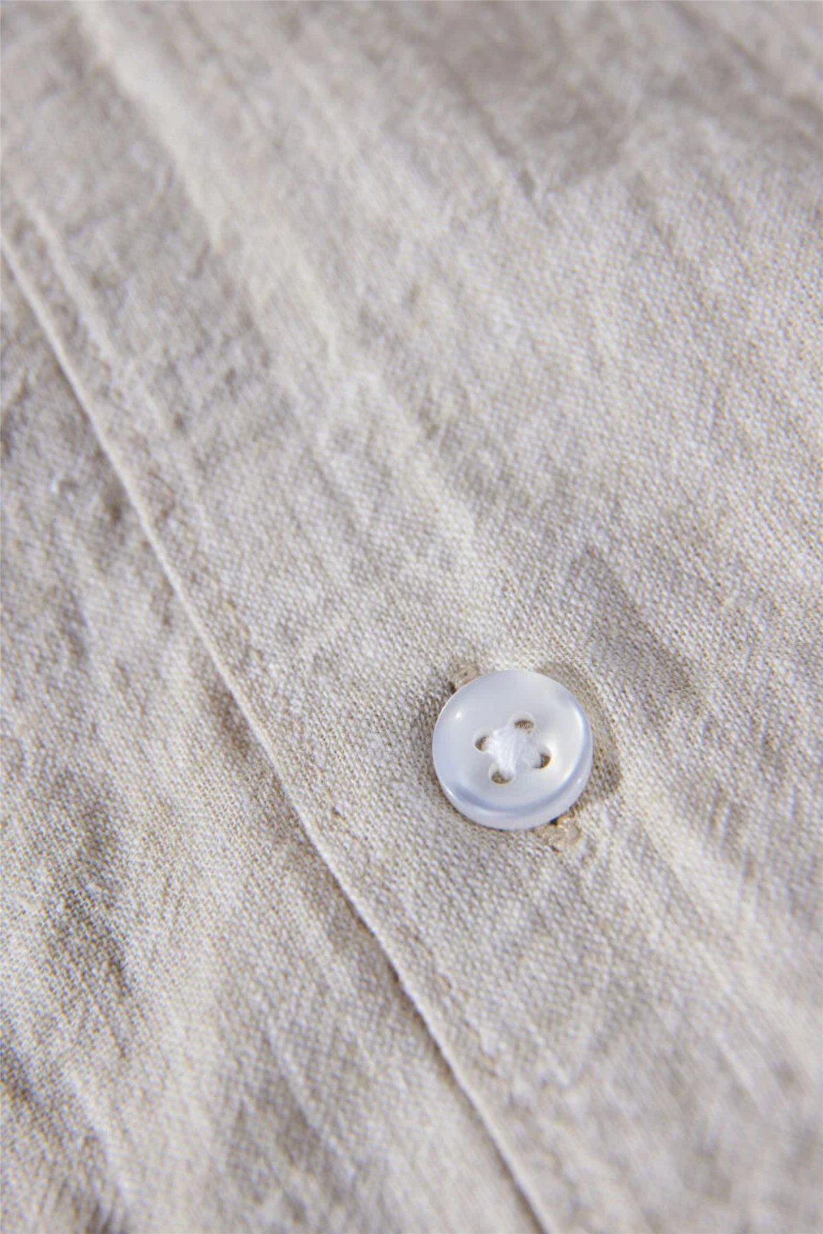 Casual Linen Blend Resort S/S Light Stone