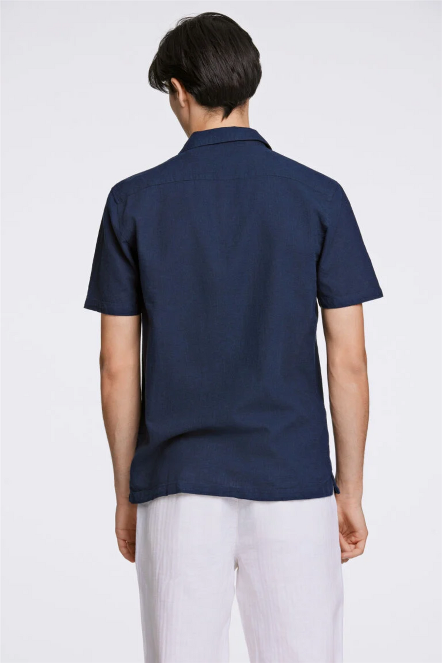 Casual Linen Blend Resort S/S Navy