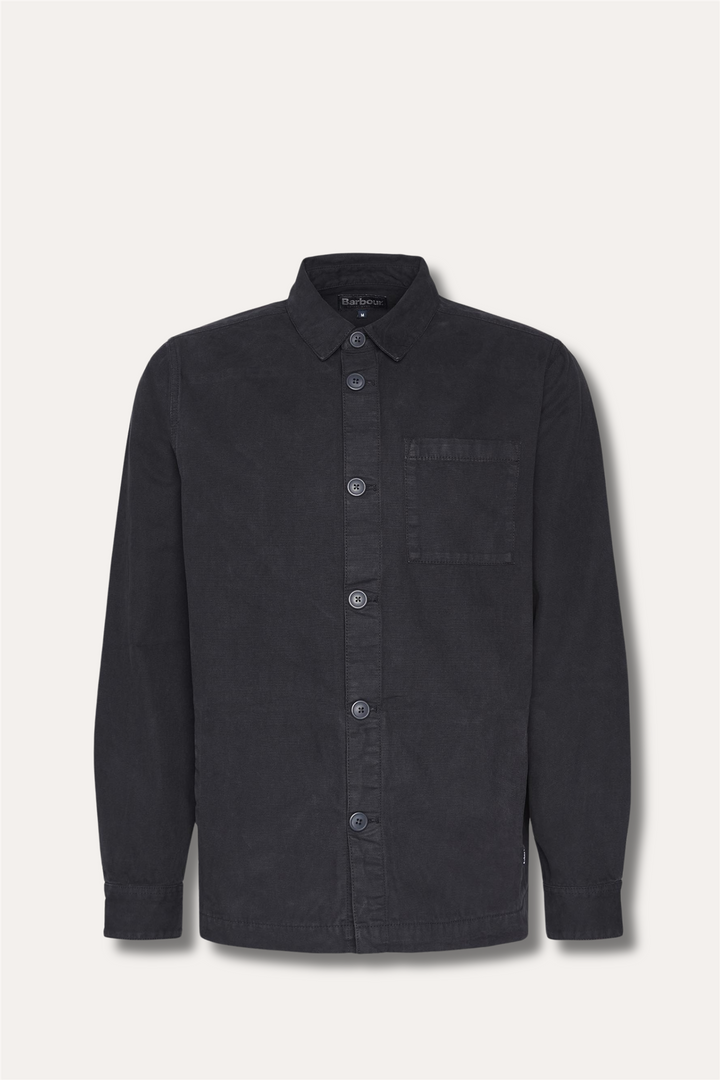 Washed Cotton Overshirt Navy